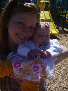 Enjoying the park with Mommy